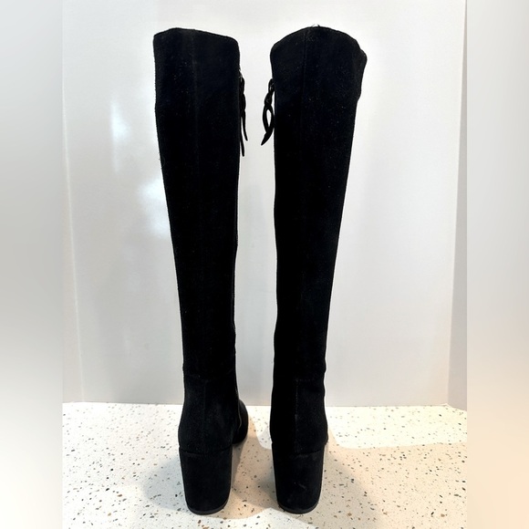 Splendid Black Suede‎ Leather Knee High Tall Boots - Picture 4 of 14